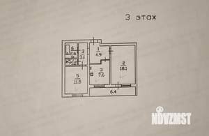 2-к квартира, вторичка, 52м2, 3/9 этаж
