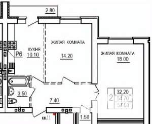 2-к квартира, вторичка, 58м2, 7/10 этаж