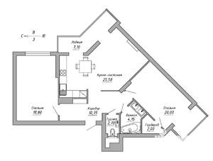 3-к квартира, вторичка, 78м2, 14/23 этаж