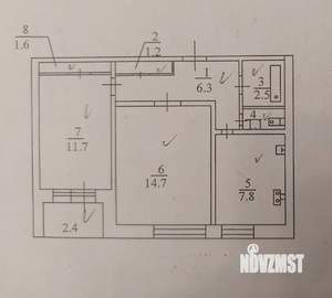 2-к квартира, вторичка, 47м2, 4/9 этаж