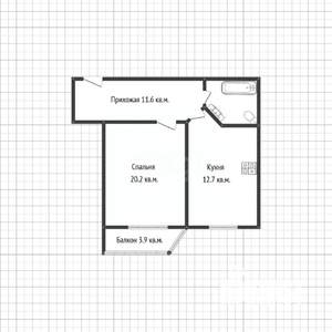 1-к квартира, вторичка, 48м2, 13/19 этаж