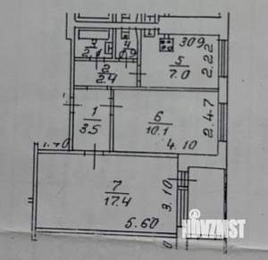 2-к квартира, вторичка, 43м2, 8/9 этаж