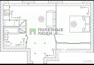 2-к квартира, вторичка, 39м2, 2/9 этаж