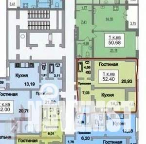 1-к квартира, вторичка, 48м2, 17/20 этаж