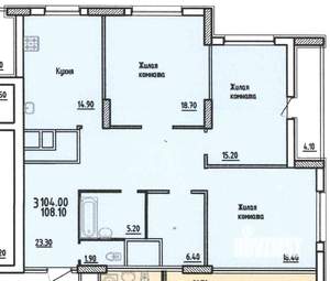 3-к квартира, вторичка, 108м2, 15/16 этаж