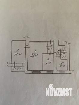 3-к квартира, вторичка, 57м2, 5/9 этаж