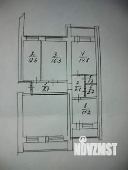 3-к квартира, вторичка, 72м2, 8/14 этаж
