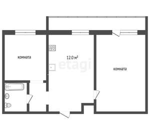 2-к квартира, вторичка, 50м2, 4/10 этаж