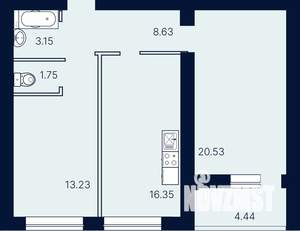 2-к квартира, вторичка, 68м2, 5/10 этаж