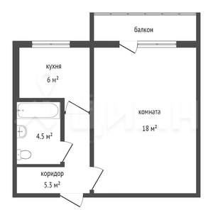 1-к квартира, вторичка, 35м2, 5/9 этаж