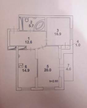 2-к квартира, вторичка, 74м2, 12/18 этаж