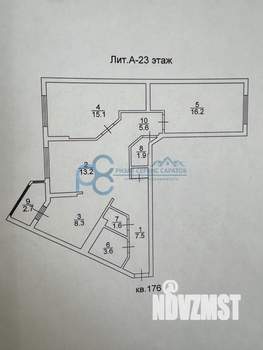 3-к квартира, вторичка, 73м2, 23/23 этаж