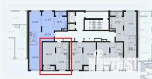 1-к квартира, вторичка, 40м2, 13/19 этаж