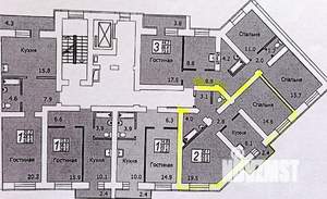 2-к квартира, вторичка, 56м2, 7/10 этаж