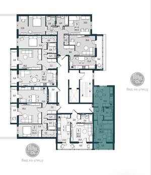 1-к квартира, строящийся дом, 35м2, 10/10 этаж