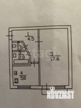 1-к квартира, вторичка, 31м2, 3/6 этаж