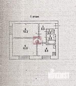 2-к квартира, вторичка, 37м2, 1/2 этаж