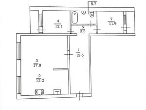 3-к квартира, вторичка, 76м2, 3/10 этаж