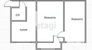 2-к квартира, вторичка, 42м2, 2/5 этаж