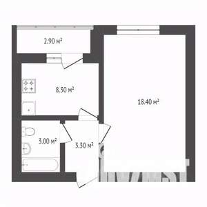 2-к квартира, вторичка, 43м2, 3/5 этаж