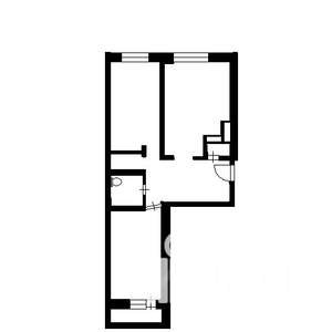 2-к квартира, вторичка, 44м2, 1/9 этаж