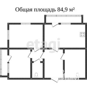 3-к квартира, вторичка, 78м2, 3/12 этаж