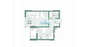 1-к квартира, вторичка, 36м2, 18/22 этаж