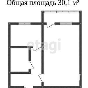 1-к квартира, вторичка, 31м2, 2/5 этаж