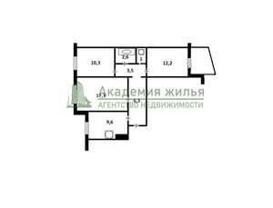 3-к квартира, вторичка, 68м2, 8/9 этаж