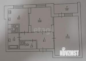 2-к квартира, вторичка, 50м2, 10/19 этаж