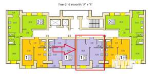1-к квартира, вторичка, 38м2, 4/16 этаж