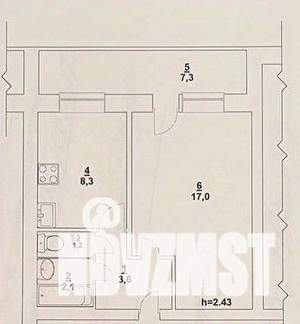 1-к квартира, вторичка, 32м2, 3/10 этаж