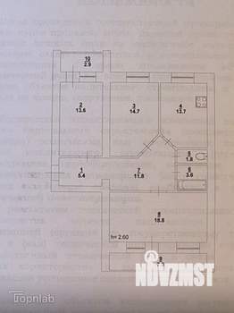 3-к квартира, вторичка, 83м2, 2/10 этаж