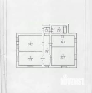 3-к квартира, вторичка, 93м2, 1/2 этаж