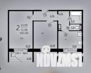 2-к квартира, вторичка, 65м2, 8/10 этаж