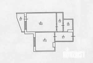 1-к квартира, вторичка, 43м2, 7/10 этаж