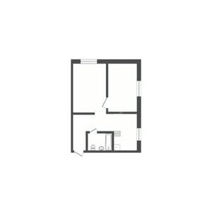 2-к квартира, вторичка, 42м2, 2/5 этаж