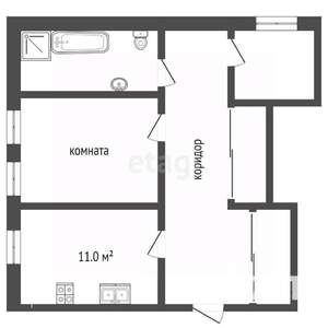 2-к квартира, вторичка, 60м2, 1/2 этаж