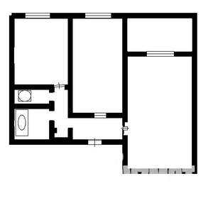 2-к квартира, вторичка, 45м2, 5/5 этаж