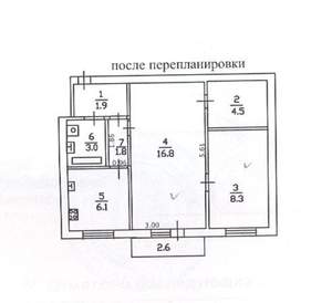 2-к квартира, вторичка, 42м2, 3/5 этаж