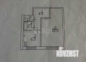 1-к квартира, вторичка, 32м2, 4/9 этаж