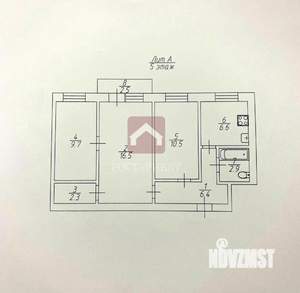 3-к квартира, вторичка, 55м2, 5/5 этаж