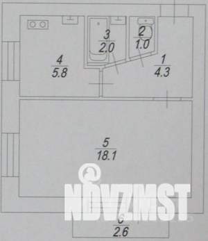 1-к квартира, вторичка, 31м2, 3/6 этаж
