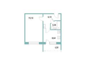1-к квартира, вторичка, 40м2, 7/10 этаж