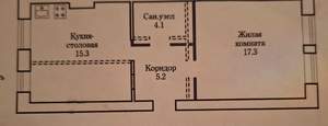 1-к квартира, вторичка, 42м2, 2/5 этаж