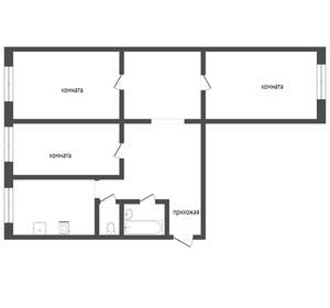 3-к квартира, вторичка, 63м2, 6/9 этаж