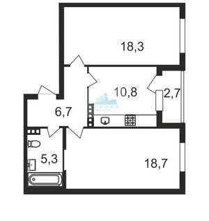 2-к квартира, вторичка, 63м2, 2/4 этаж