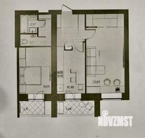 2-к квартира, вторичка, 59м2, 2/10 этаж