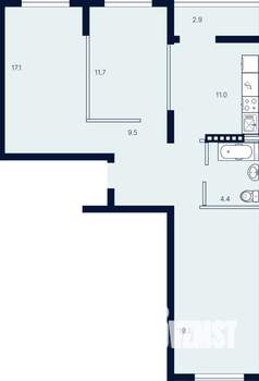 3-к квартира, вторичка, 76м2, 3/4 этаж