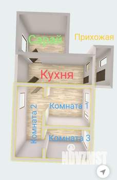 3-к квартира, вторичка, 40м2, 1/1 этаж